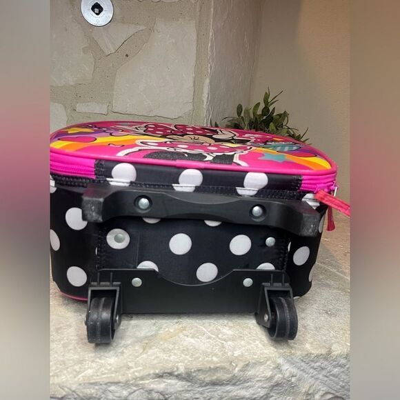 Disney Minnie Mouse round collapsible wheeled pilot case rolling luggage - Picture 2 of 9